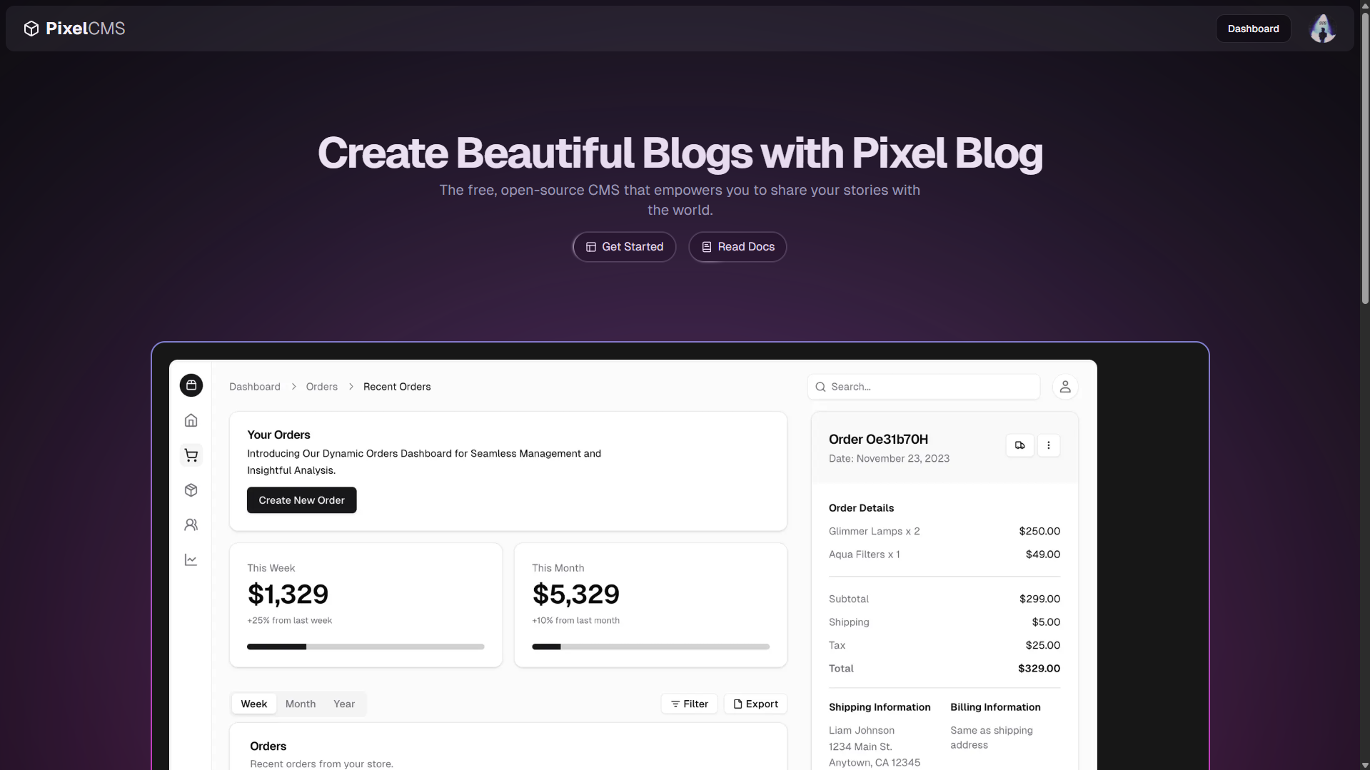PixelCMS - Blogging Platform