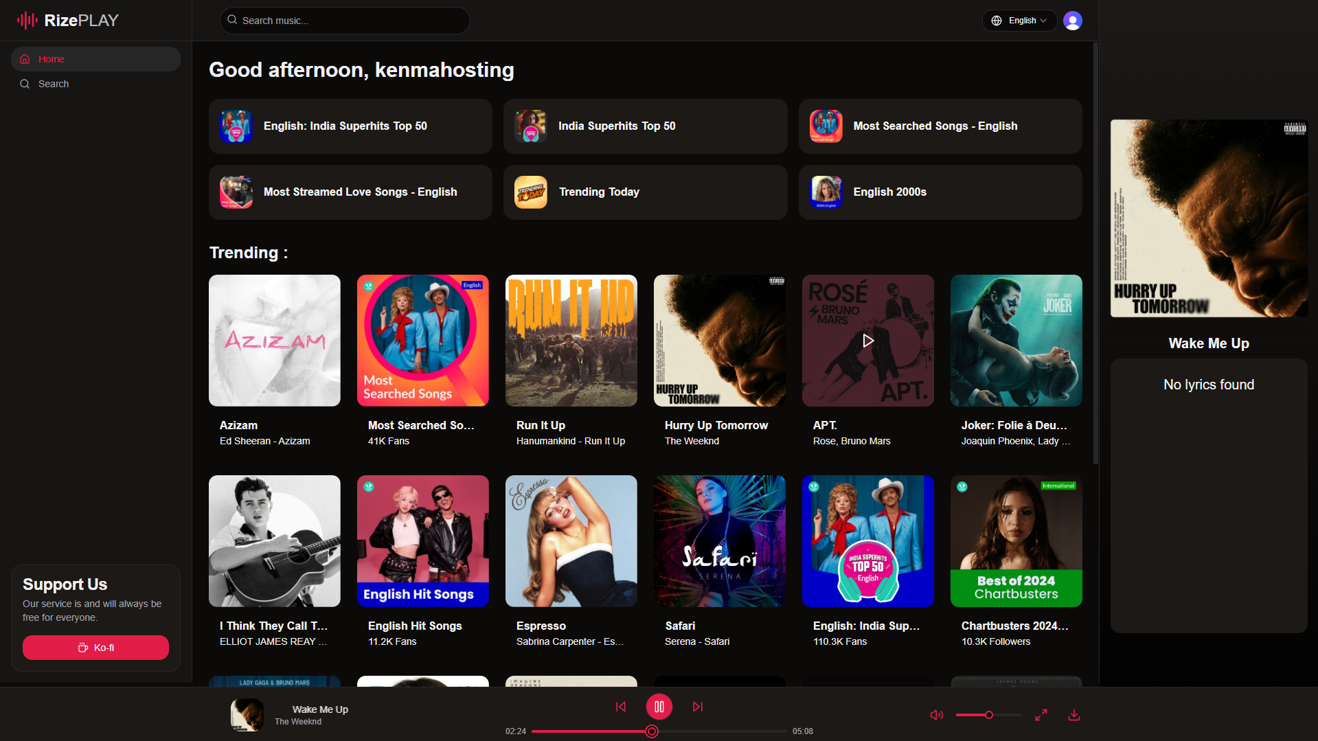 RizePlay - Music Streaming App